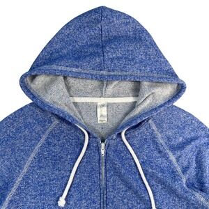 Pimatee Women Blue Heathered Zip Up Hoodie Sweatshirt Size XL